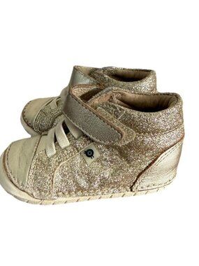 OLD SOLES Girls Shoes Ring Pave Gold Glam Glitter Kids Girls 6-9 Months Walking